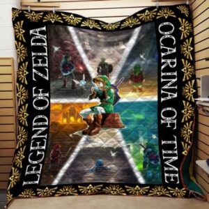 Zelda Ocarina Of Time Quilt For Fans  Quilt